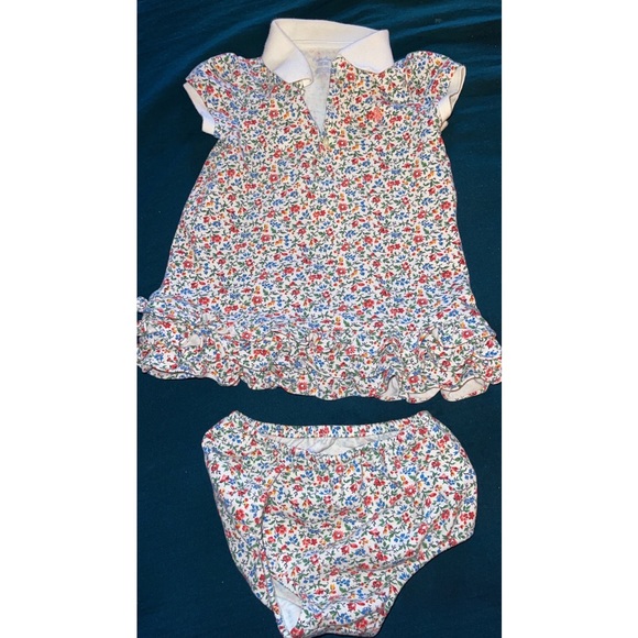 Ralph Lauren Infant Toddler Flower Dress - Picture 1 of 2